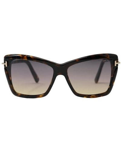 Tom Ford Leah Ft0849 55B Sunglasses - Brown
