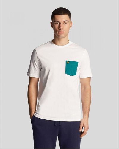 Lyle & Scott Contrast Pocket T-shirt - White