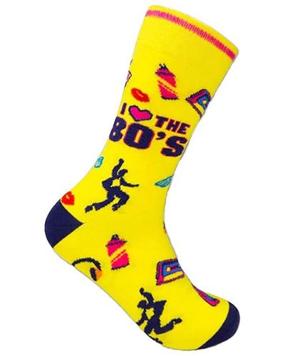 Urban Eccentric 80S Novelty Socks - Yellow