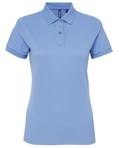 Asquith & Fox Ladies Short Sleeve Performance Blend Polo Shirt (Cornflower) - Blue