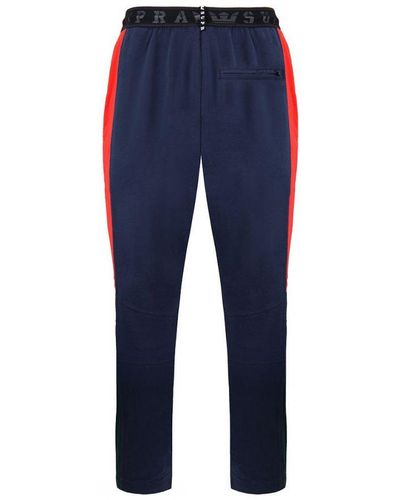 Supra Stretch Waist Graphic Logo Track Trousers 102554 320 Cotton - Blue