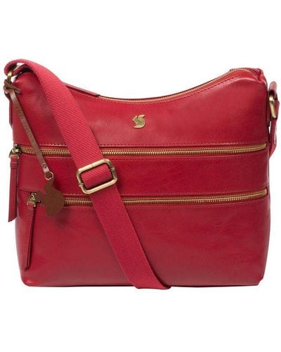 Conkca London 'Georgia' Chilli Pepper Leather Shoulder Bag - Red