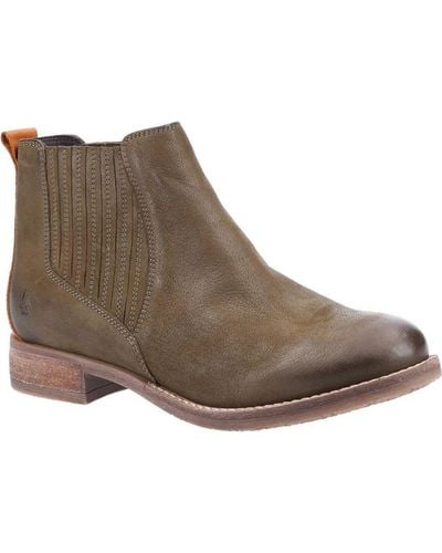 Hush Puppies Ladies Edith Leather Chelsea Boots () - Brown