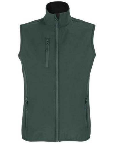 Sol's Ladies Falcon Softshell Recycled Body Warmer (Forest) - Green