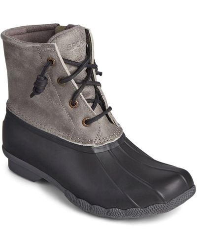 Sperry Top-Sider Saltwater Core Ladies Mid Boot Blkgry - Black