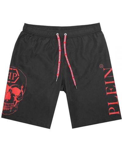 Philipp Plein Pp Skull Zwarte Zwembroek - Grijs