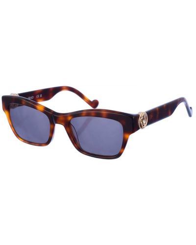 Liu Jo Acetate Sunglasses With Rectangular Shape Lj769Sr - Blue