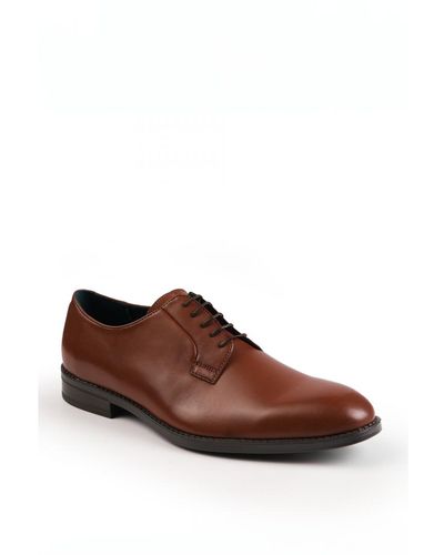 Where's That From Wheres 'Noah' Lace Up Dress Work Shoes - Brown