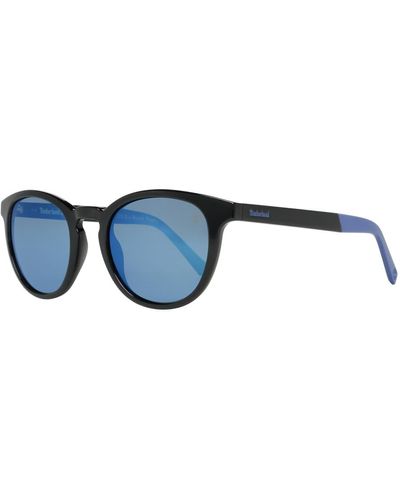 Timberland Round Shiny Polarized Sunglasses - Blue