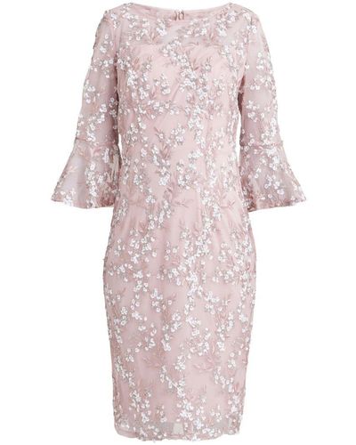 Gina Bacconi Tanya Embroidered Lace Dress - Pink