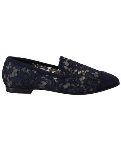 Dolce & Gabbana Gorgeous Loafers Flats - New With Tags Cotton - Blue