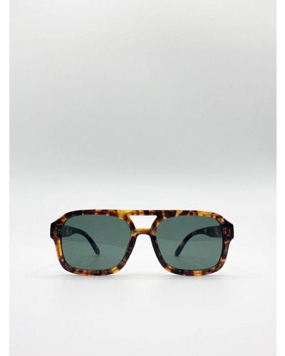 SVNX 70'S Navigator Plastic Frame Sunglasses - Multicolour