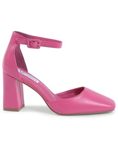 19V69 Italia by Versace Ankle Strap Pump Pink Hll0127 Rosa Synthetic Leather