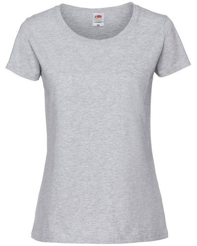 Fruit Of The Loom Ladies Ringspun Premium T-Shirt (Taupe) - Grey