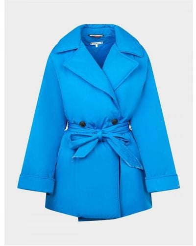 Tommy Hilfiger Womenss Padded Peacoat - Blue