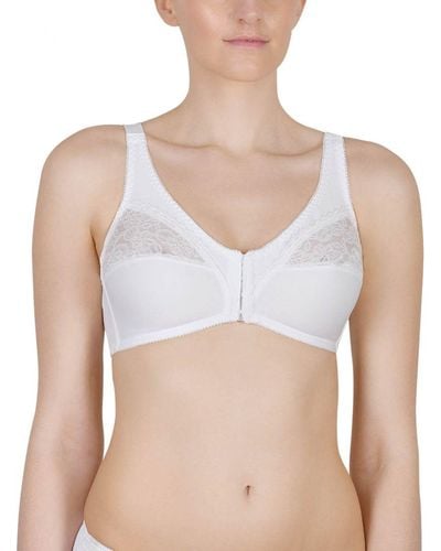 Naturana Soft Cup Front Fastening Bra - White