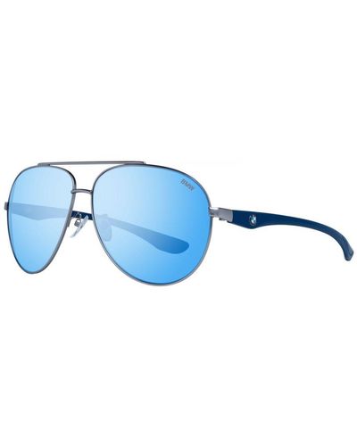 BMW Metal & Plastic Aviator Sunglasses With Lenses - Blue