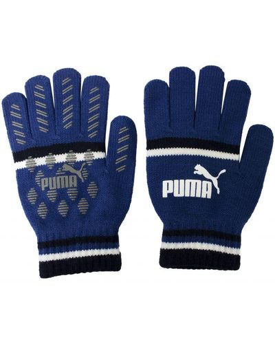PUMA Cat Magic Big Logo Winter Gloves Blue Black 041678 04 Textile