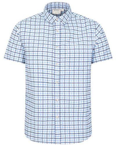Mountain Warehouse Geruit Easy-care Overhemd (blauw)