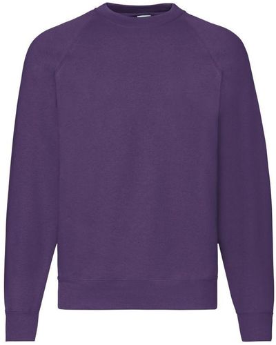 Fruit Of The Loom Raglan Sleeve Belcoro Sweatshirt - Purple