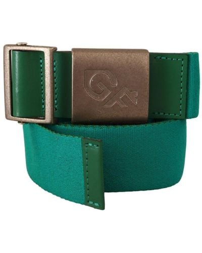 Gianfranco Ferré Cotton Logo Metal Buckle Waist Belt - Green