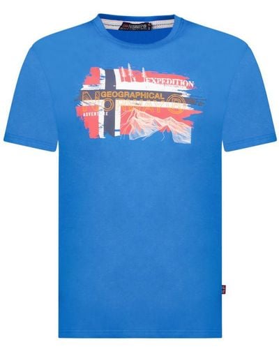 GEOGRAPHICAL NORWAY Short Sleeve T-Shirt Sy1366Hgn - Blue