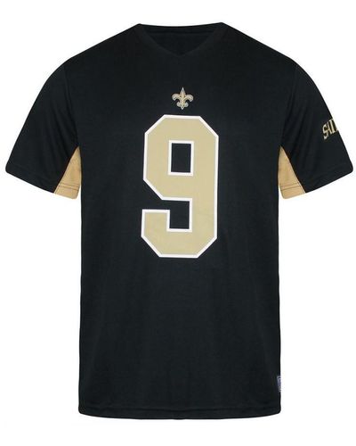 Fanatics Nfl New Orleans Saints 9 Drew Brees T-Shirt - Black