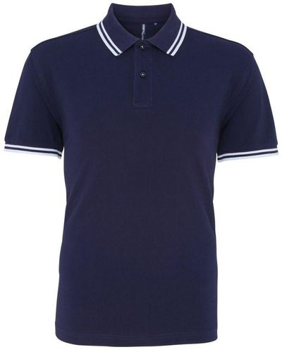 Asquith & Fox Classic Fit Tipped Polo Shirt (/ ) - Blue