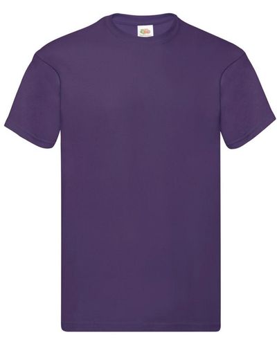 Fruit Of The Loom Original Short Sleeve T-Shirt - Purple