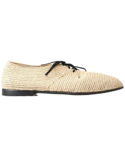 Dolce & Gabbana Woven Lace Up Casual Derby Shoes Viscose - White
