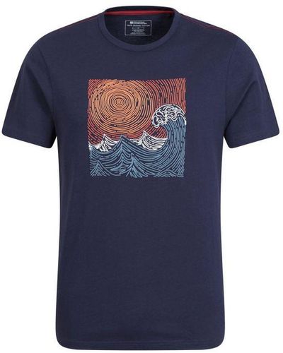 Mountain Warehouse Tidal Wave Organisch Katoenen T-shirt (marine) - Blauw