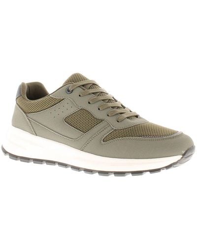 FOCUS BY SHANI Trainers Jason Lace Up Green - Grey