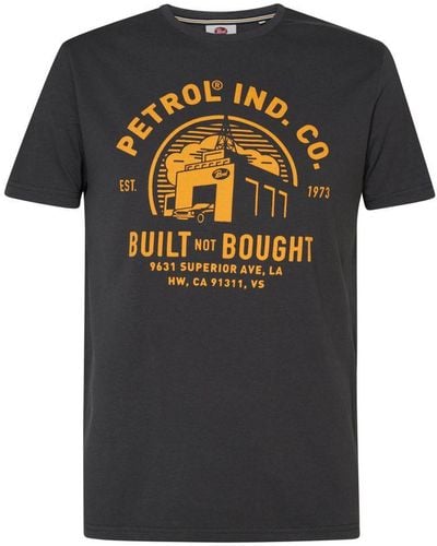 Petrol Industries Jongens Industrial T-shirt - Zwart