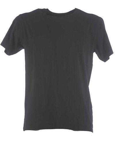 Bomboogie Rib T-shirt Met Ronde Hals - Zwart
