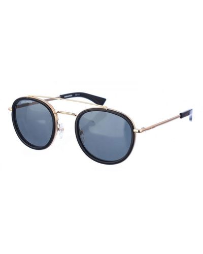 DSquared² Sonnenbrille Aus Acetat Und Metall Mit Ovaler Form D20011s Herren - Blauw