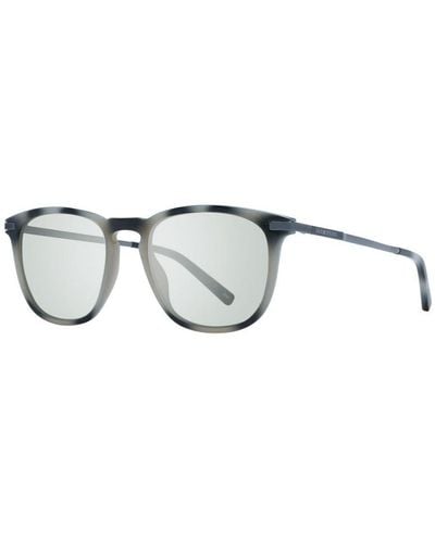 Ted Baker Trapezium Sunglasses With 100% Uva & Uvb Protection - Metallic
