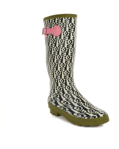 Regatta Orla Floral Wellington Boots (stempelvaas) - Groen