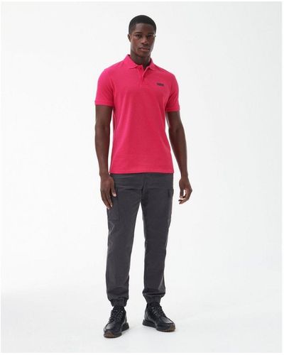Barbour Essential Short Sleeve Polo - Red