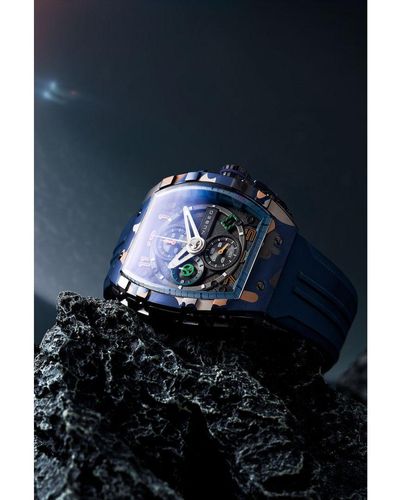Nubeo Magellan Chronograph Blue Camo Watch Nb-6024-0m