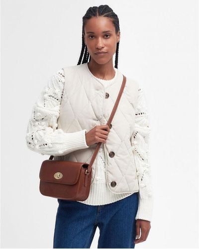 Barbour Isla Leather Cross Body Bag - Natural