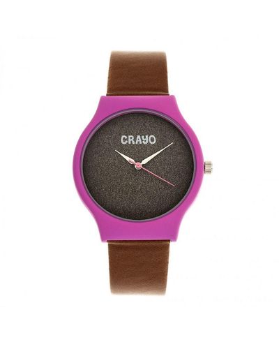Crayo Glitter Unisex Horloge - Roze