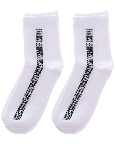 Bikkembergs Pack-2 Quarter Socks Mid-Rise Bk064 - White