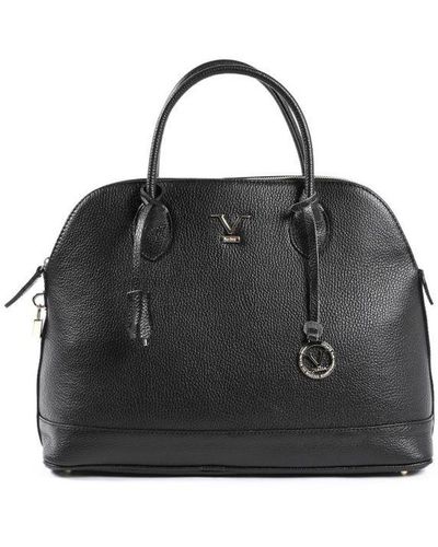 19V69 Italia by Versace Handbag Bc10880 Dollaro Nero Leather - Black