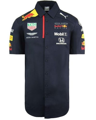 PUMA Aston Martin Bull Racing Team F1 Short Sleeve Shirt 762883 01 - Blue