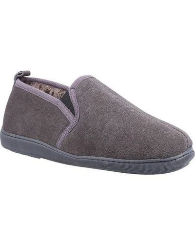 Hush Puppies Arnold Suede Slippers () - Purple