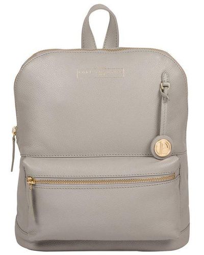 Pure Luxuries 'Kinsely' Leather Backpack - Grey