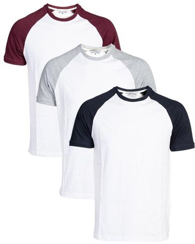Tokyo Laundry White 3-pack Raglan Short-sleeve T-shirts Cotton