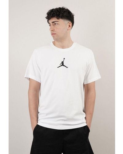 Nike Air Jordan Jumpman T-shirt Met Ronde Hals Voor In Wit