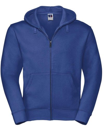 Russell Russell Authentieke Sweatshirt Met Volledige Ritssluiting / Hoodie (helder Koninklijk) - Blauw