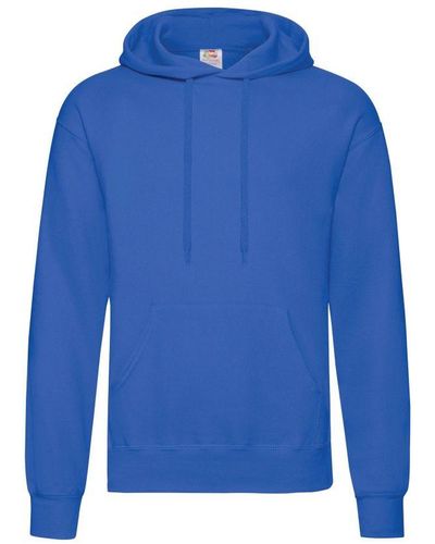 Fruit Of The Loom Adults Classic Hooded Sweatshirt (Royal) - Blue
